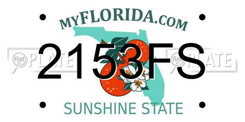 2153FS Florida License Plate
