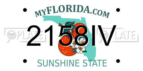2158IV Florida License Plate
