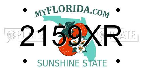 2159XR Florida License Plate