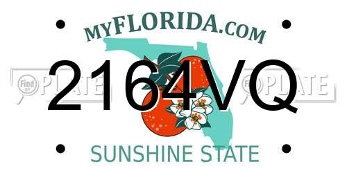 2164VQ Florida License Plate