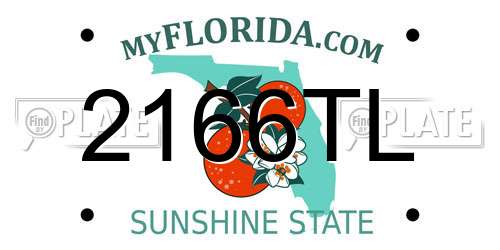 2166TL Florida License Plate