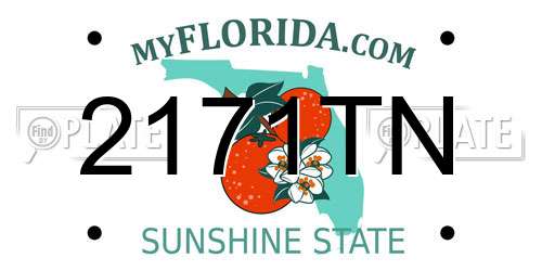 2171TN Florida License Plate