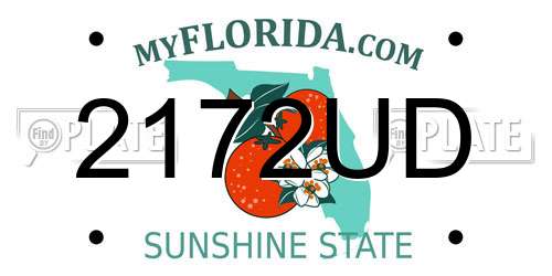 2172UD Florida License Plate