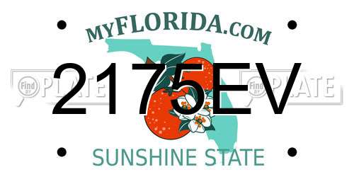 2175EV Florida License Plate