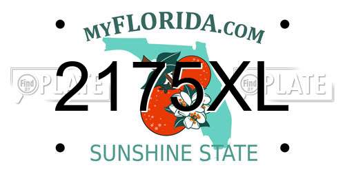 2175XL Florida License Plate