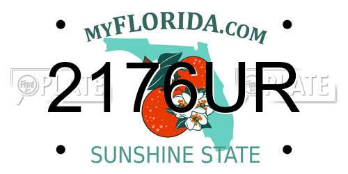 2176UR Florida License Plate