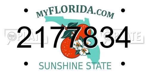 2177834 Florida License Plate