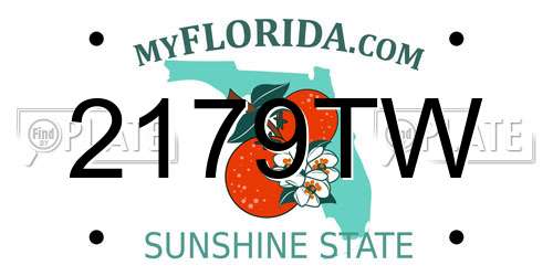 2179TW Florida License Plate