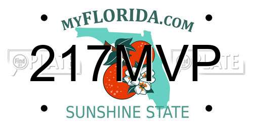 217MVP Florida License Plate