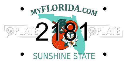 2181 Florida License Plate