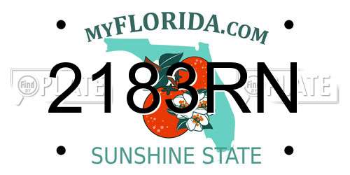 2183RN Florida License Plate