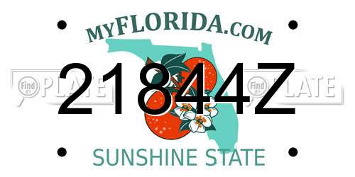 21844Z Florida License Plate