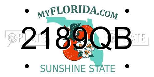 2189QB Florida License Plate