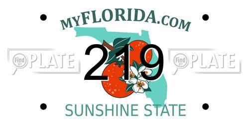 219 Florida License Plate