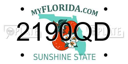 2190QD Florida License Plate