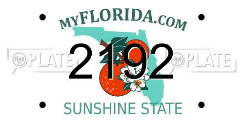 2192 Florida License Plate