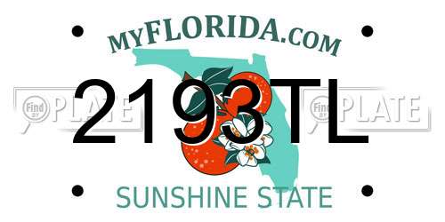 2193TL Florida License Plate