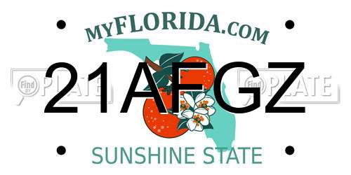 21AFGZ Florida License Plate