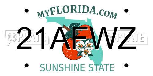 21AFWZ Florida License Plate