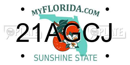 21AGCJ Florida License Plate