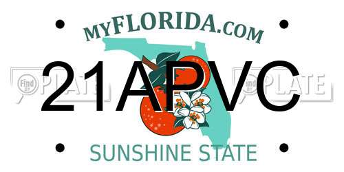21APVC Florida License Plate
