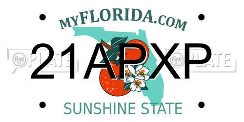 21APXP Florida License Plate