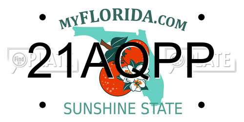 21AQPP Florida License Plate