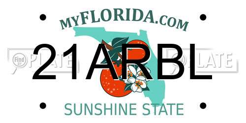 21ARBL Florida License Plate