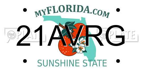 21AVRG Florida License Plate