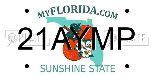 21AYMP Florida License Plate