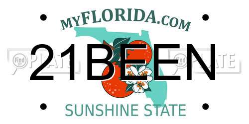 21BEEN Florida License Plate