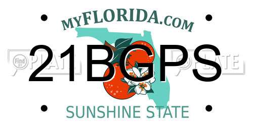 21BGPS Florida License Plate