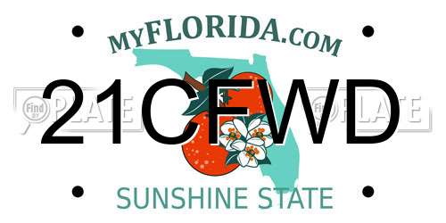 21CFWD Florida License Plate