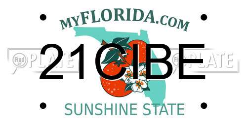 21CIBE Florida License Plate