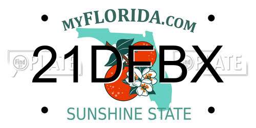 21DFBX Florida License Plate