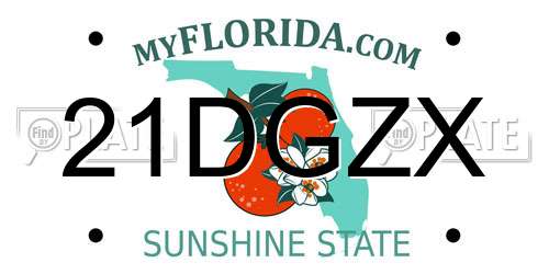 21DGZX Florida License Plate