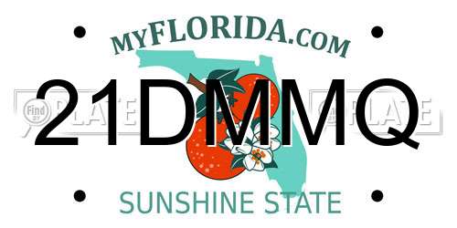 21DMMQ Florida License Plate