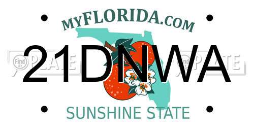 21DNWA Florida License Plate