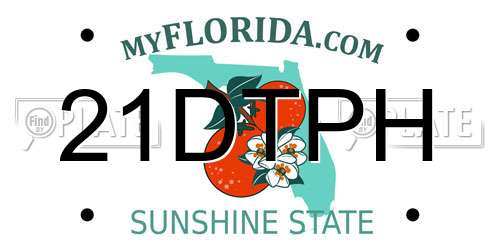 21DTPH Florida License Plate