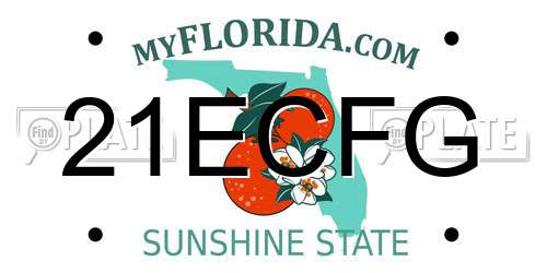 21ECFG Florida License Plate