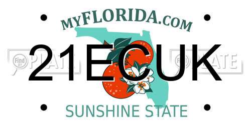 21ECUK Florida License Plate