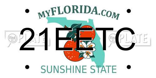 21EETC Florida License Plate