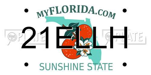 21ELLH Florida License Plate