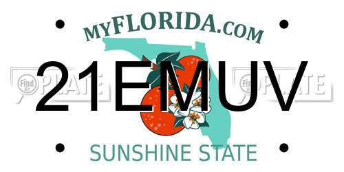 21EMUV Florida License Plate