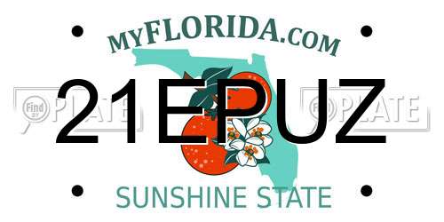 21EPUZ Florida License Plate