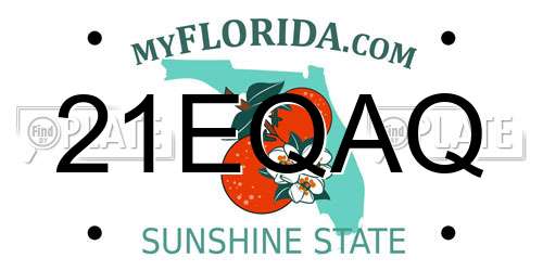 21EQAQ Florida License Plate