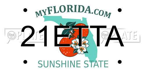 21ETTA Florida License Plate