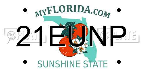 21EUNP Florida License Plate