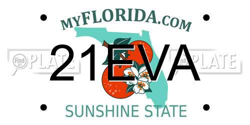 21EVA Florida License Plate