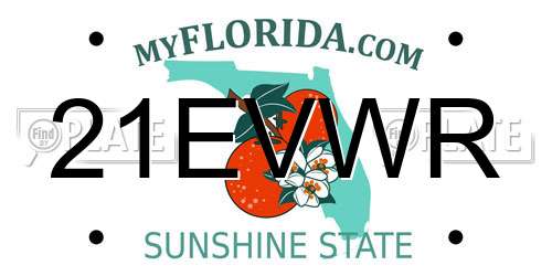 21EVWR Florida License Plate